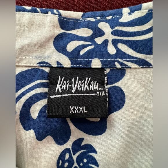 Kai-Veikau Men’s Tropical Palm Hawaiian Button Down Short Sleeve Shirt XXL - Picture 5 of 7